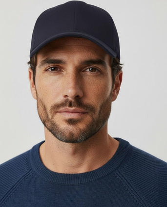 Cap wool blend donkerblauw