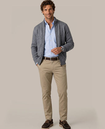 Vest melange blauw grijs