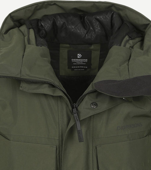 Didriksons parka drew olijfgroen | Regular-fit