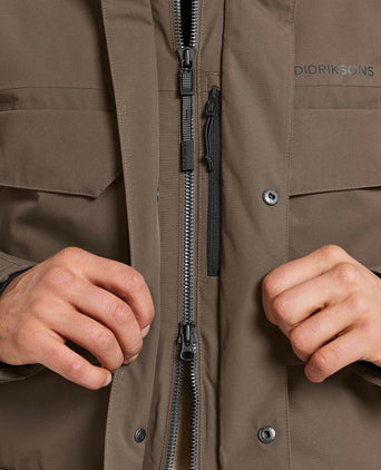 Didriksons parka drew taupe | Regular-fit