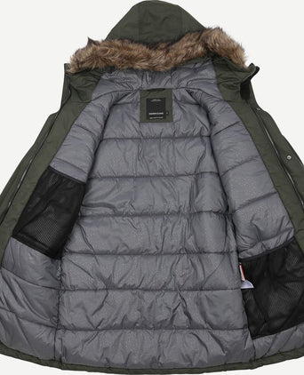 Didriksons parka marco donkergroen | Regular-fit