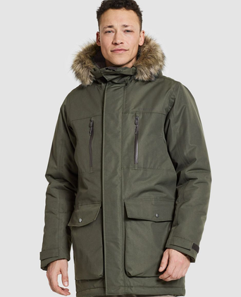 Didriksons parka marco donkergroen | Regular-fit