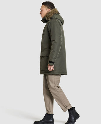 Didriksons parka marco donkergroen | Regular-fit