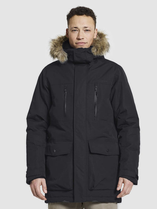 Didriksons parka marco donkerblauw | Regular-fit