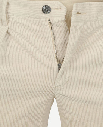 Profuomo chino corduroy ecru | Slim-fit