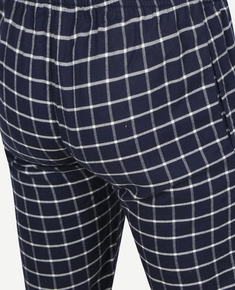 Loungebroek ruit donkerblauw