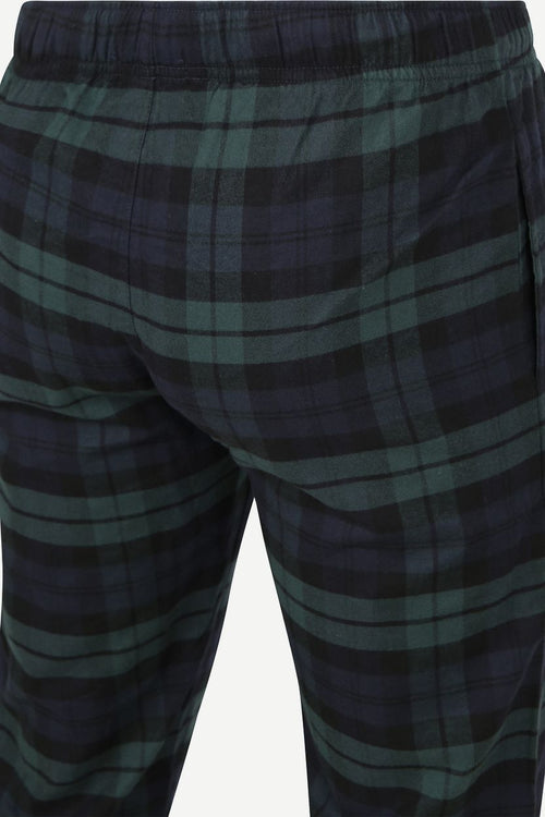 Loungebroek ruit donkerblauw groen
