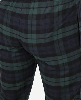 Loungebroek ruit donkerblauw groen
