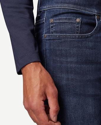 Jeans Lyon tapered future flex donkerblauw