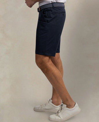 Shorts twill stretch lake donkerblauw