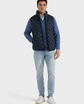 Quilted bodywarmer donkerblauw