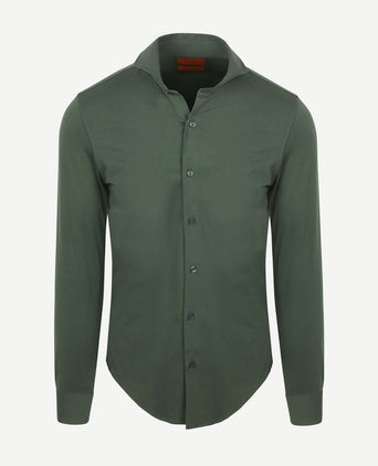 Suitable sorona overhemd donkergroen | Slim-fit