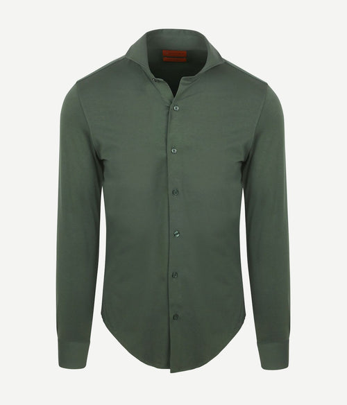 Suitable sorona overhemd donkergroen | Slim-fit