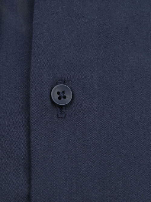 Suitable satin overhemd marine | Slim-fit