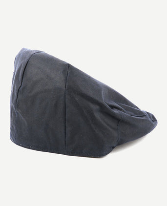 Wax flat cap donkerblauw