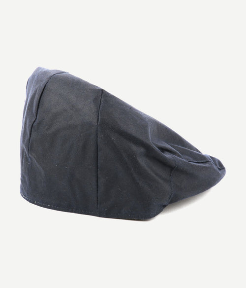 Wax flat cap donkerblauw