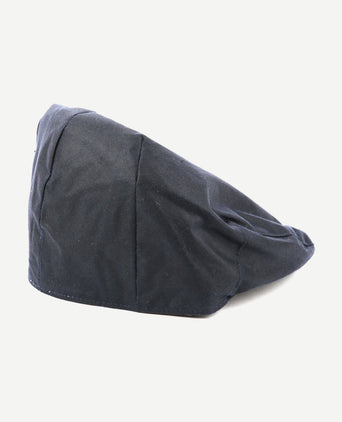 Wax flat cap donkerblauw