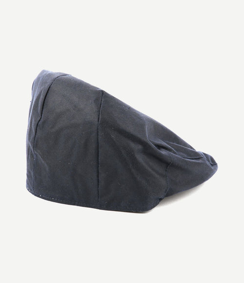 Wax flat cap donkerblauw