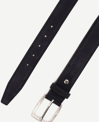 Riem suede donkerblauw