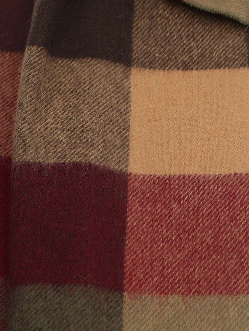 Sjaal tattersall rood beige