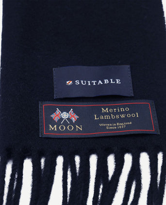 Sjaal merino wol donkerblauw