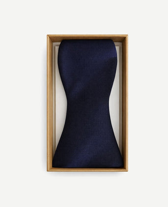 Strik zijde donkerblauw