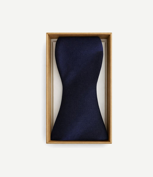 Strik zijde donkerblauw