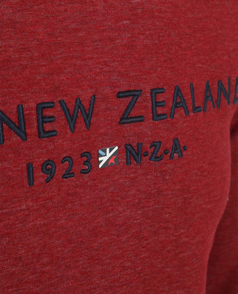 NZA hoodie diamond logo interlock melange cherry red | Regular-fit