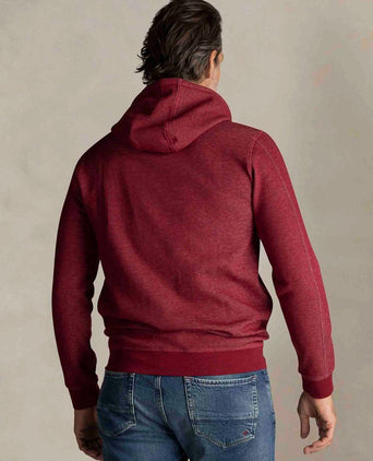 NZA hoodie diamond logo interlock melange cherry red | Regular-fit