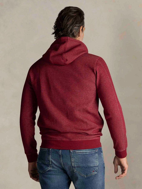 NZA hoodie diamond logo interlock melange cherry red | Regular-fit
