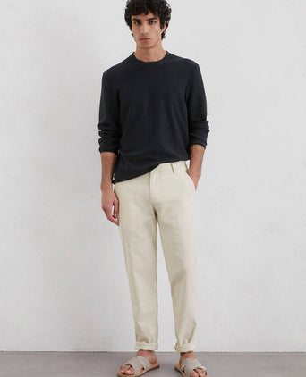 Pullover linen blend donkerblauw