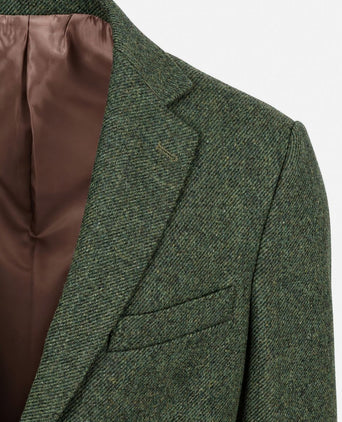 Colbert lamswol tweed groen
