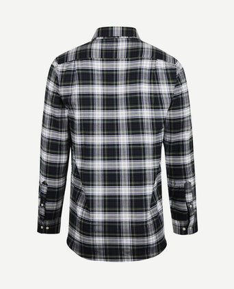 Flanel overhemd ruit blauw groen