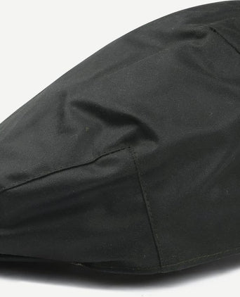 Wax flat cap donkergroen