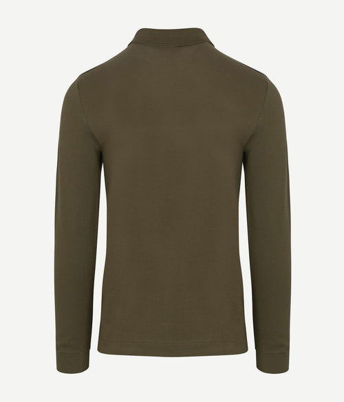 Lacoste poloshirt lange mouwen donkergroen | Slim-fit