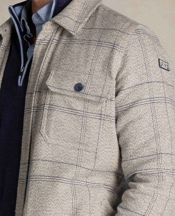 NZA overshirt atlas tenax check blauw | Regular-fit