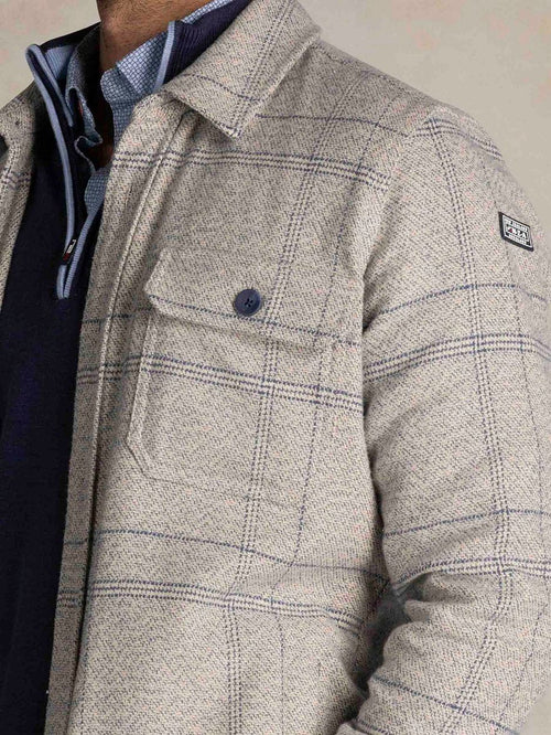 NZA overshirt atlas tenax check blauw | Regular-fit