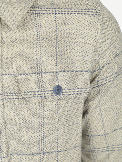 NZA overshirt atlas tenax check blauw | Regular-fit