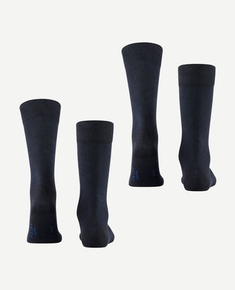 (2-pack) happy sokken donkerblauw