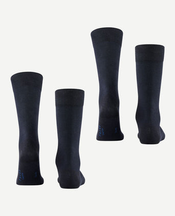 Falke (2-pack) happy sokken donkerblauw