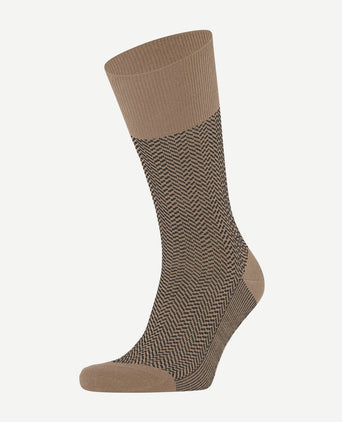 Falke airport herringstripe sok beige