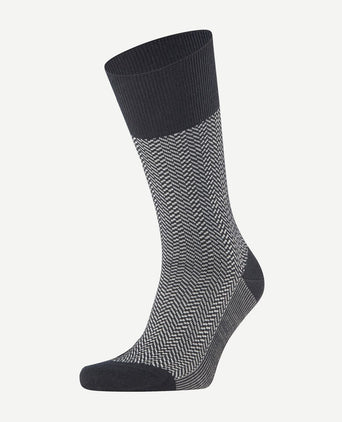 Falke airport herringstripe sok zwart