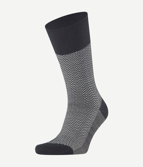 Falke airport herringstripe sok zwart