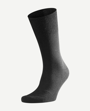 Falke airport plus sok zwart wolmix 3000