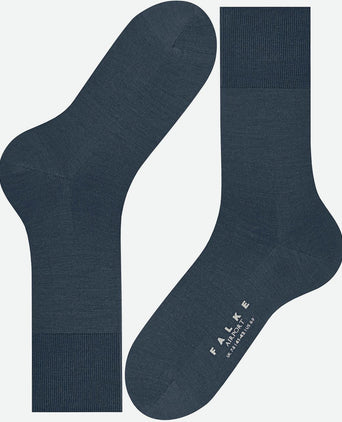 Falke airport sok wol blend 6688 donkerblauw