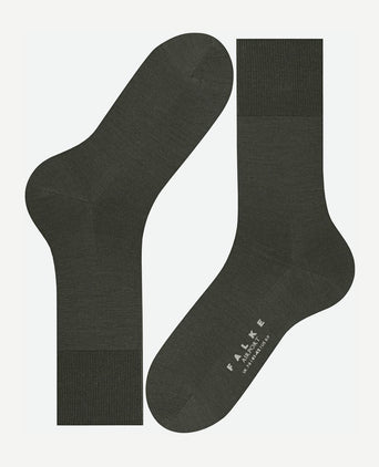 Falke airport sok wol blend 7155 donkergroen