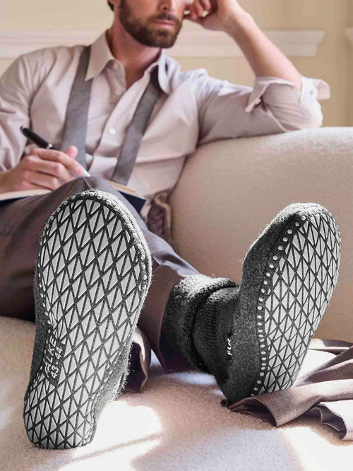 Falke cosyshoe sloffen antraciet