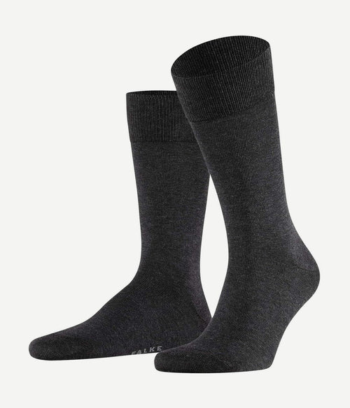 Falke happy sokken 2 paar antraciet melange