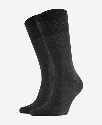 Falke happy sokken 2 paar antraciet melange