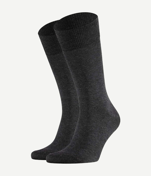 Falke happy sokken 2 paar antraciet melange